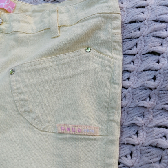 Vtg Y2K Yellow Denim by bebe - Picture 6 of 9